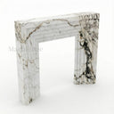 White Marble fireplace in Calacatta Monet - Image 1