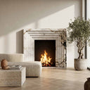 White Marble fireplace in Calacatta Monet - Image 2