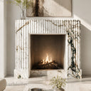 Marble fireplace for sale in Calacatta Monet - Image 2