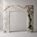Marble fireplace for sale in Calacatta Monet - Image 3