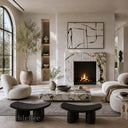 Marble fireplace for sale in Calacatta Monet - Image 6