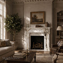 Marble fireplace for sale in Calacatta Monet - Image 2
