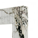 Marble fireplace hearth in Calacatta Monet - Image 3