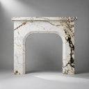 White Marble fireplace in Calacatta Monet - Image 4