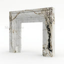 Marble fireplace for sale in Calacatta Monet - Image 4