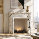 Marble fireplace for sale in Calacatta Monet - Image 2