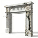 Marble mantelpiece in Calacatta Monet - Image 3