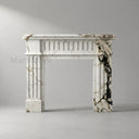 Marble mantelpiece in Calacatta Monet - Image 4