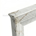 Marble fireplace hearth in Calacatta Monet - Image 8