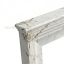 Marble fireplace hearth in Calacatta Monet - Image 8
