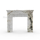Marble fireplace hearth in Calacatta Monet - Image 1