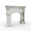 White Marble fireplace in Calacatta Monet - Image 4