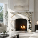 White Marble fireplace in Calacatta Monet - Image 2