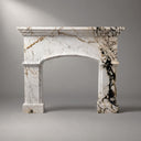 White Marble fireplace in Calacatta Monet - Image 5