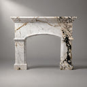 White Marble fireplace in Calacatta Monet - Image 5