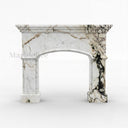 White Marble fireplace in Calacatta Monet - Image 1