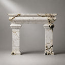 Marble fireplace for sale in Calacatta Monet - Image 4