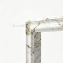 Marble fireplace hearth in Calacatta Monet - Image 8