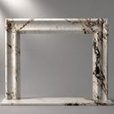 Marble fireplace hearth in Calacatta Monet - Image 7