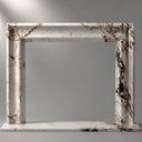 Marble fireplace hearth in Calacatta Monet - Image 7