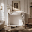 Marble fireplace hearth in Calacatta Monet - Image 2