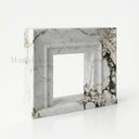 White Marble fireplace in Calacatta Monet - Image 6