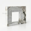 White Marble fireplace in Calacatta Monet - Image 6