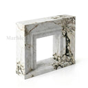 White Marble fireplace in Calacatta Monet - Image 5
