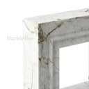 White Marble fireplace in Calacatta Monet - Image 7