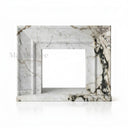 White Marble fireplace in Calacatta Monet - Image 1