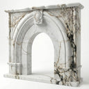 Marble mantelpiece in Calacatta Monet - Image 4