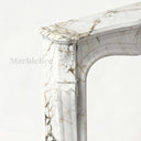 Marble fireplace hearth in Calacatta Monet - Image 4