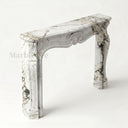 Marble fireplace hearth in Calacatta Monet - Image 5
