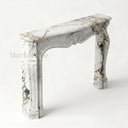 Marble fireplace hearth in Calacatta Monet - Image 5