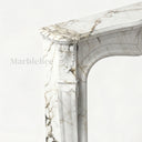 Marble fireplace hearth in Calacatta Monet - Image 4