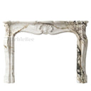 Marble fireplace hearth in Calacatta Monet - Image 1
