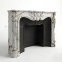 White Marble fireplace in Calacatta Monet - Image 4