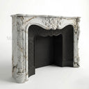 White Marble fireplace in Calacatta Monet - Image 4