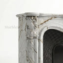 White Marble fireplace in Calacatta Monet - Image 6