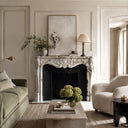White Marble fireplace in Calacatta Monet - Image 2