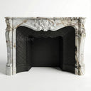 White Marble fireplace in Calacatta Monet - Image 1