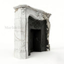 Marble fireplace for sale in Calacatta Monet - Image 4