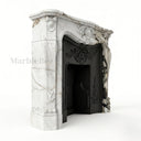 Marble fireplace for sale in Calacatta Monet - Image 4