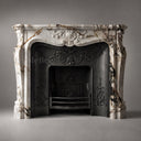 Marble fireplace for sale in Calacatta Monet - Image 3