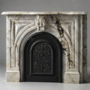 victorian marble fireplace in Calacatta Monet - Image 6