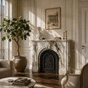 victorian marble fireplace in Calacatta Monet - Image 2