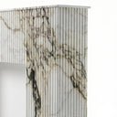 Custom Marble fireplace surround in Calacatta Monet - Image 5
