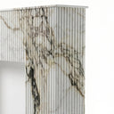 Custom Marble fireplace surround in Calacatta Monet - Image 5