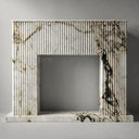 Custom Marble fireplace surround in Calacatta Monet - Image 7