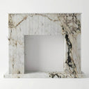 Custom Marble fireplace surround in Calacatta Monet - Image 1